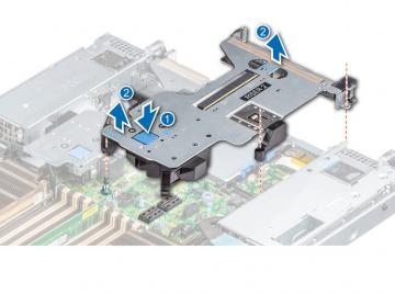 Bo mạch Dell PowerEdge R650 R6525 2x16 LP HL PCIE Riser R2A Board